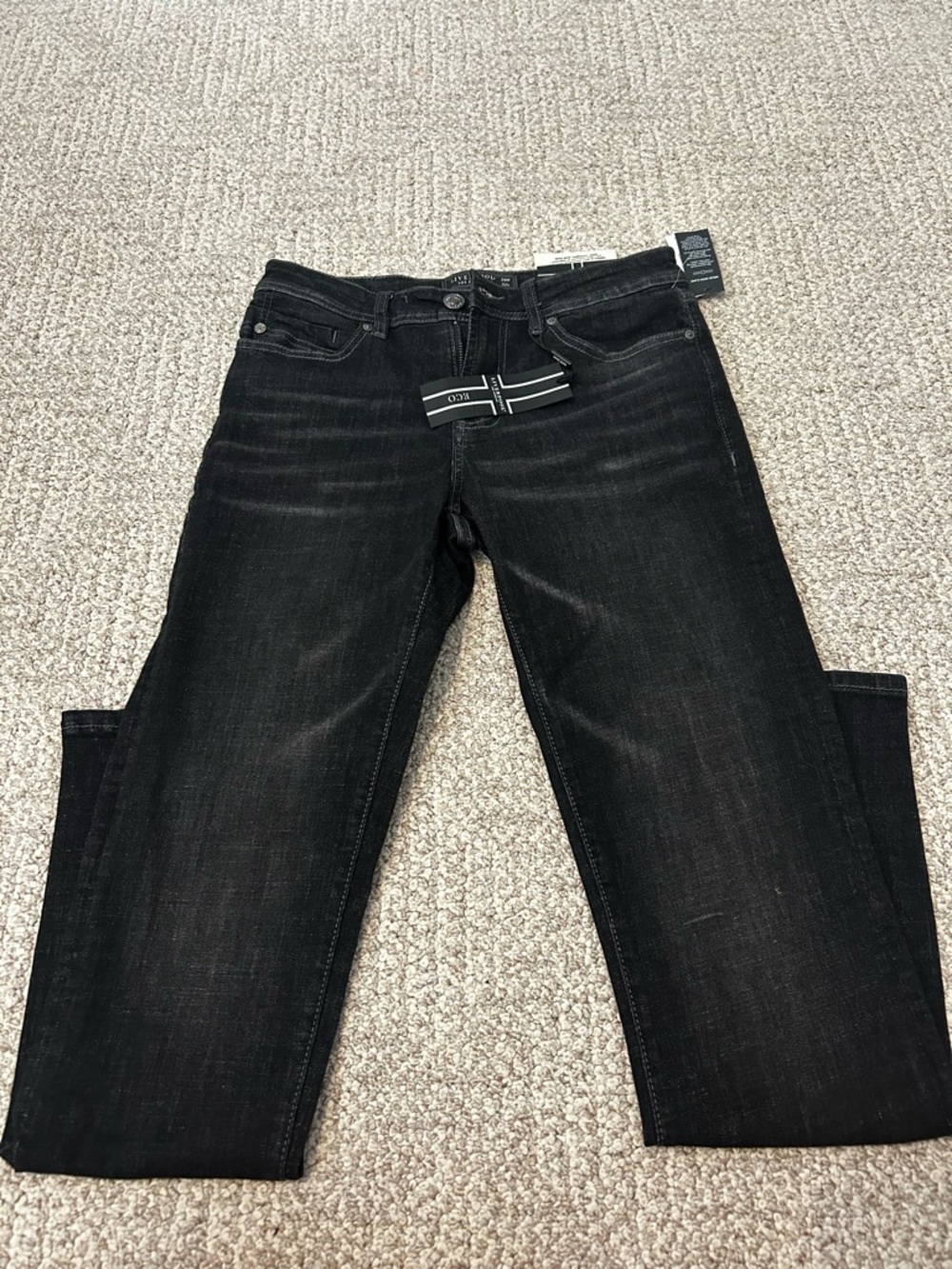 Liverpool Men Jeans Straight Black Denim 28x32
